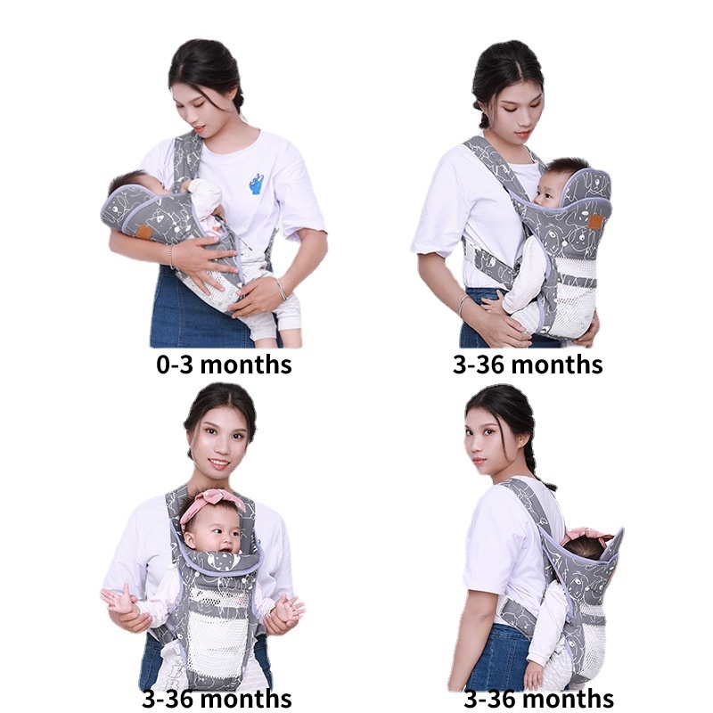 (KMS) Gendongan Bayi 2 in 1 Multifungsi Bahan Breathable Nyaman