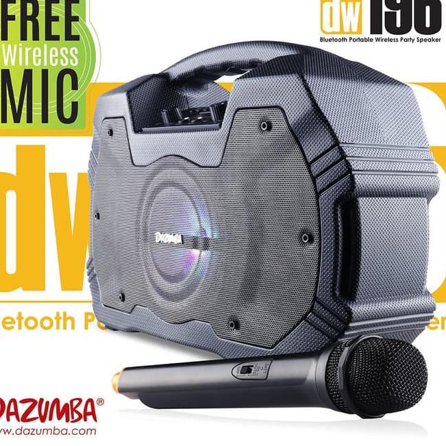 »+ Dazumba DW 196 Speaker Bluetooth Portabel Karaoke Free Mic Wireless