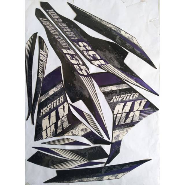 striping motor yamaha jupiter mx 135 2013 hitam ungu