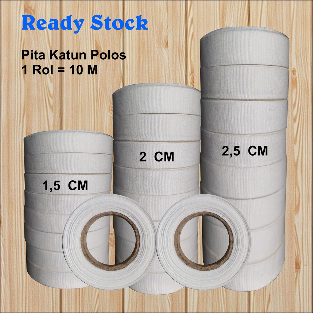 

Label Katun Polos / Pita Katun Polos / Label Hijab / Label Baju