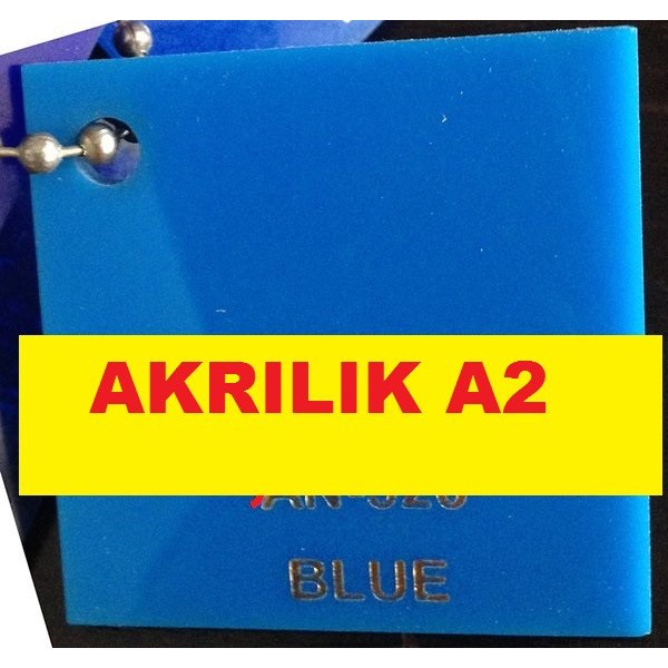 Akrilik A2 Lembaran 3mm Acrylic 3 mm Biru Solid Marga Cipta