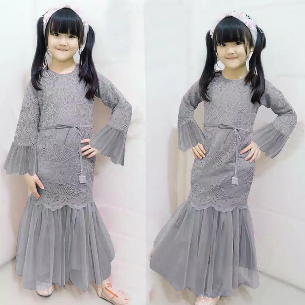 HUMAIRA DRESS KIDS BahanKain MOSSCRAPE MIX BRUKAT USIA 3 - 12 TAHUN DAPAT GAMIS ANAK Baju Anak Perem