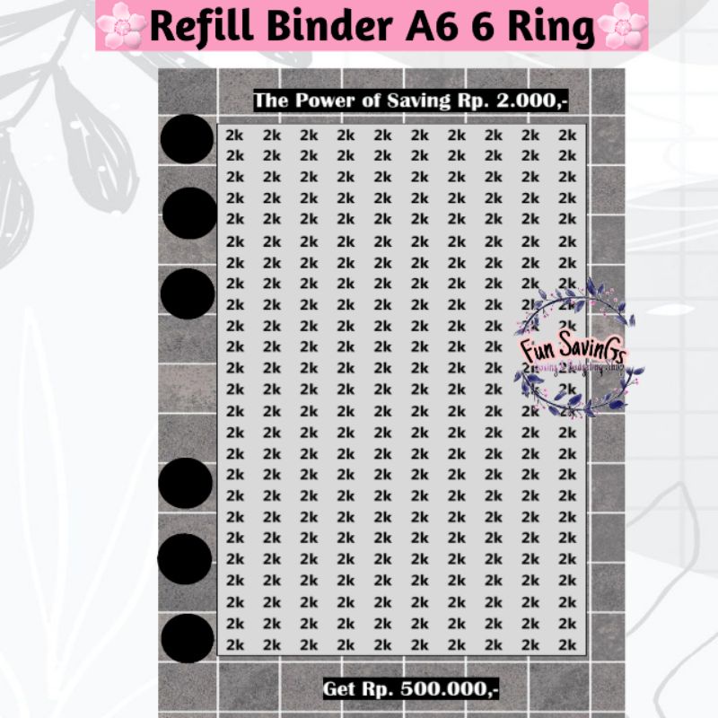 

[FUN] Isi Binder A6 6 Ring | The Power of Rp. 2.000,- | Refill Binder | Tantangan Menabung Rp. 2.000 ,- | Binder Keuangan | Sinking Fund | Fun Savings