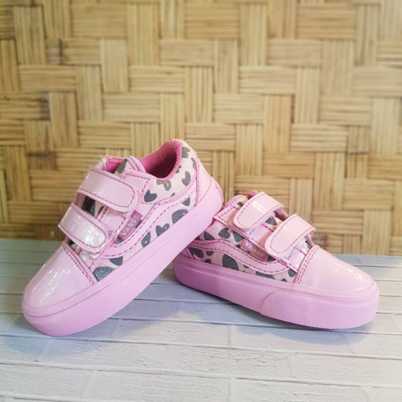 SEPATU ANAK VANS KIDS OLD SKOOL PINK LOVE PREPET SIZE 16-35