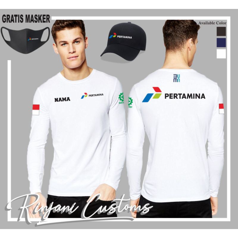 KAOS PERTAMINA-KAOS PANJANG PERTAMINA-KAOS PENDEK PERTAMINA GRATIS NAMA