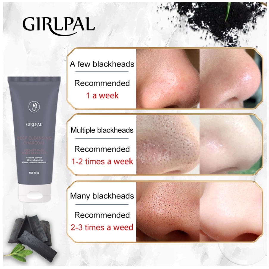 GIRLPAL Charcoal Blackhead Remover Mask 100g Peel Off Mask