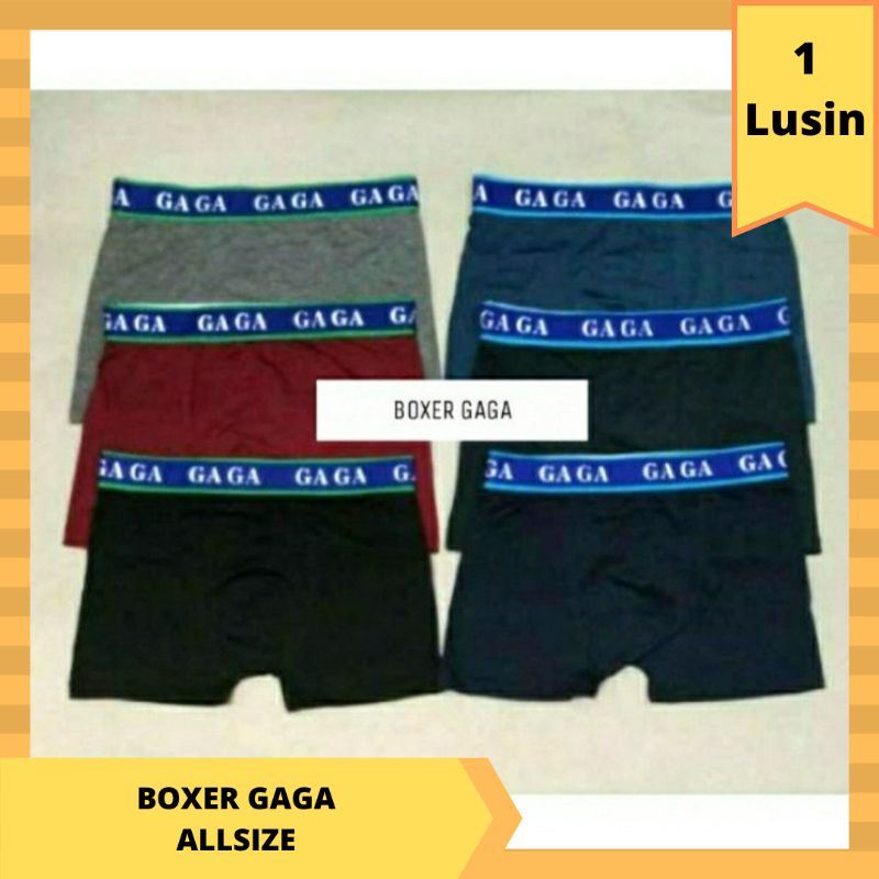 ( 1 lusin ) celana dalam boxer pria GAGA