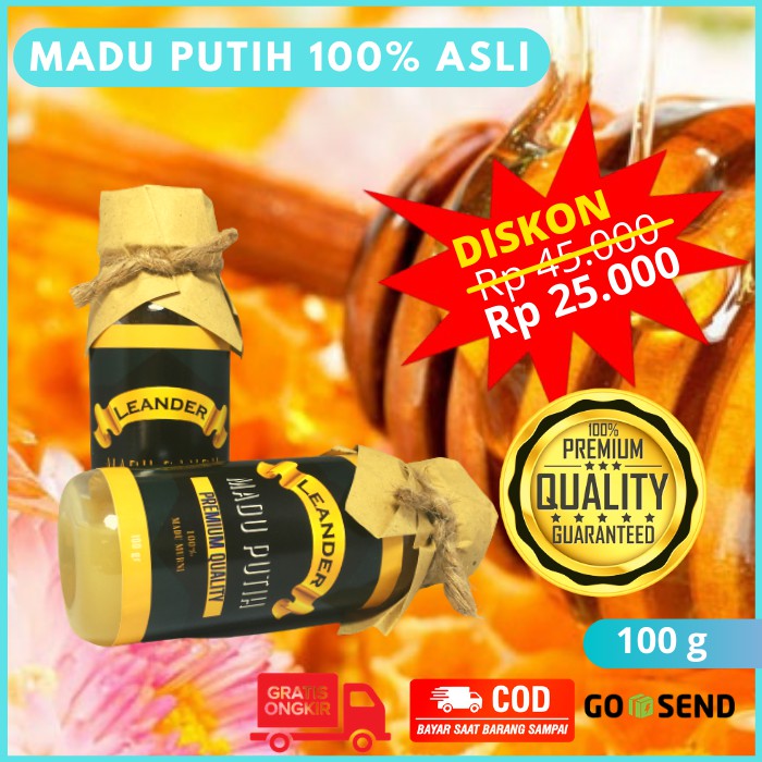 

Madu Putih Leander 100 Gram Madu murni madu asli Original 100% minuman nutrisi kesehatan obat herbal