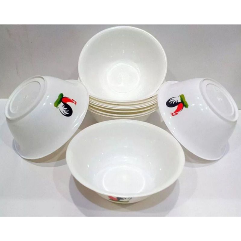 MANGKOK AYAM JAGO PLASTIK / MANGKOK BAKSO MIE AYAM PLASTIK