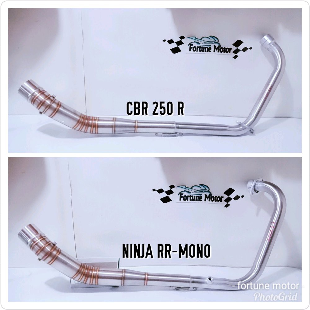 leher knalpot header kawasaki ninja rr mono cbr 250 r 1slinder