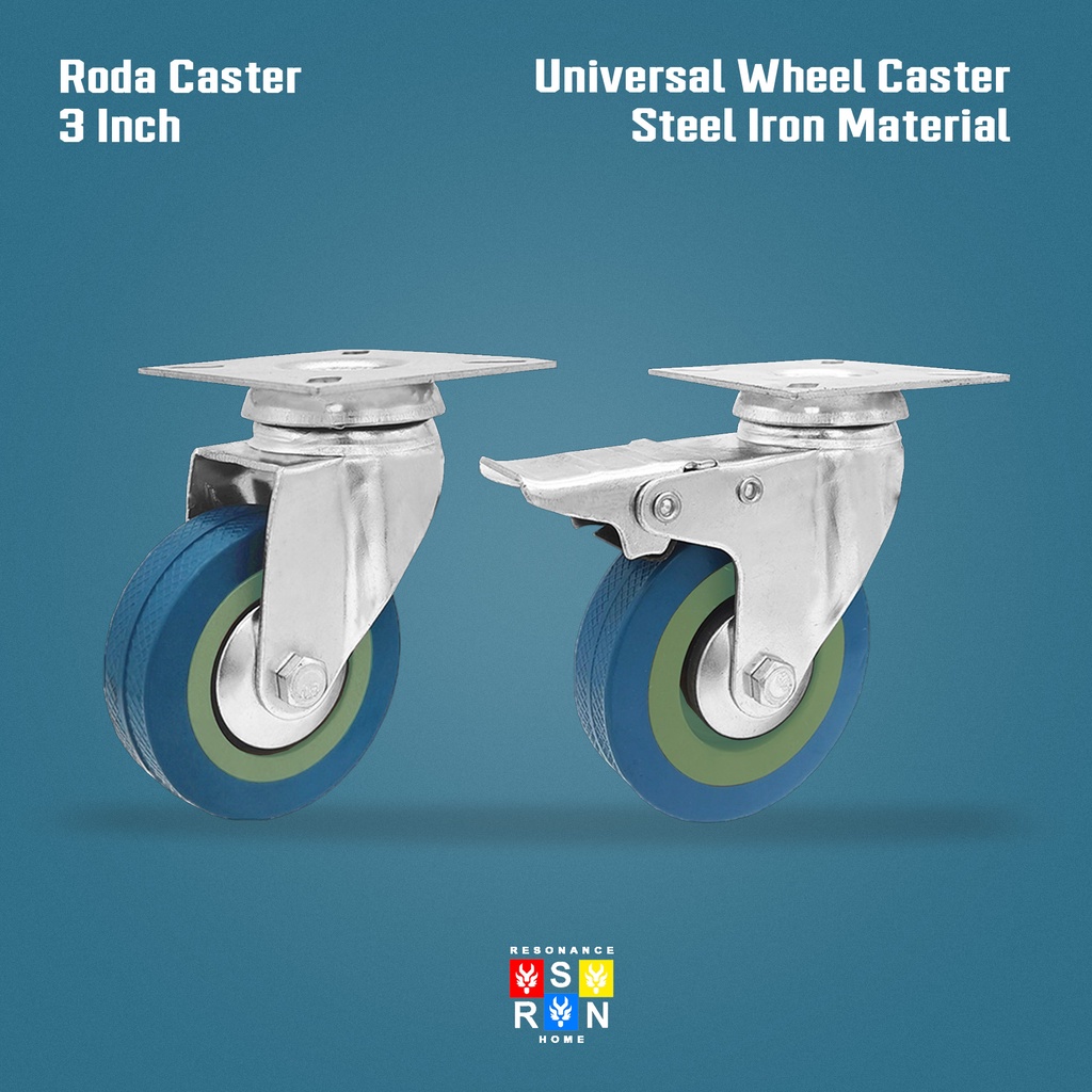 Roda Caster Universal 3 Inch / Universal Wheel Caster Resonance Home