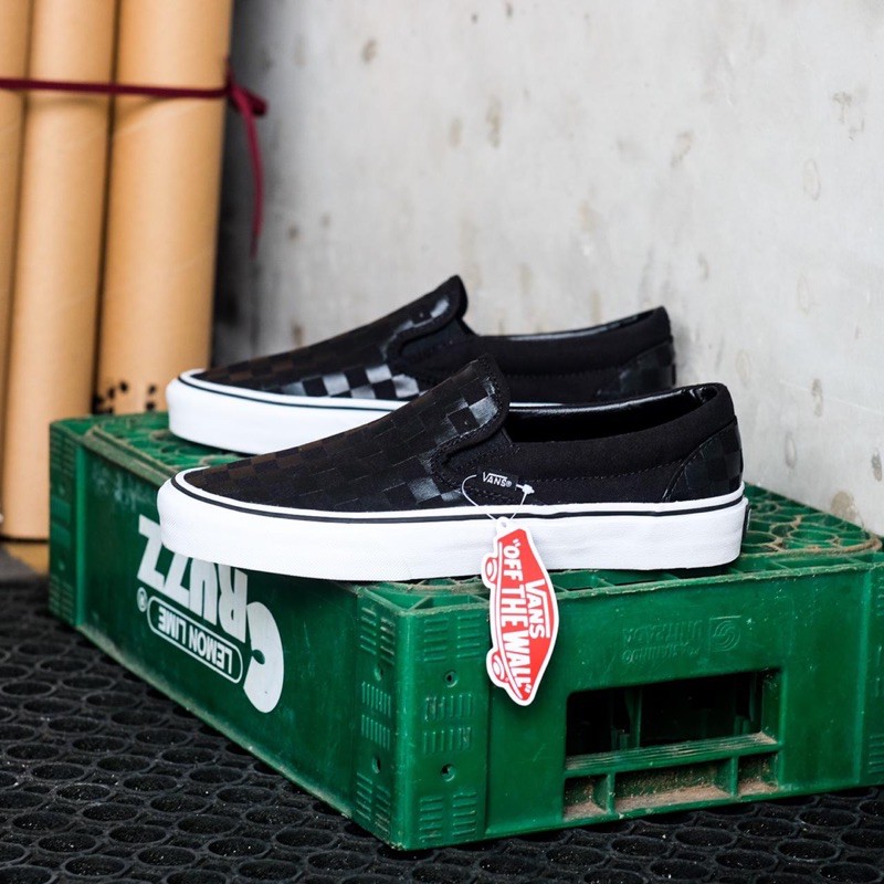 Vans Slip On Checkerboard Black Black