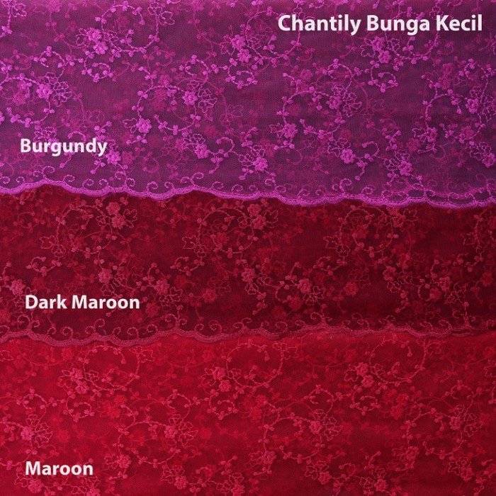 Kain Brukat / Kain Brokat - Chantily Bunga Kecil - C121