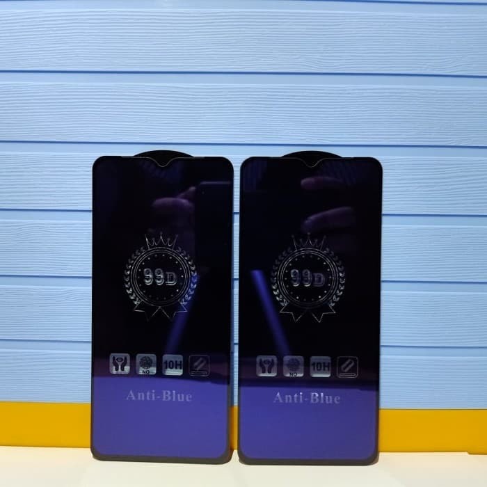 Tampered Glass TG Screen Protector Anti Blue Ray Full Layar Oppo A12