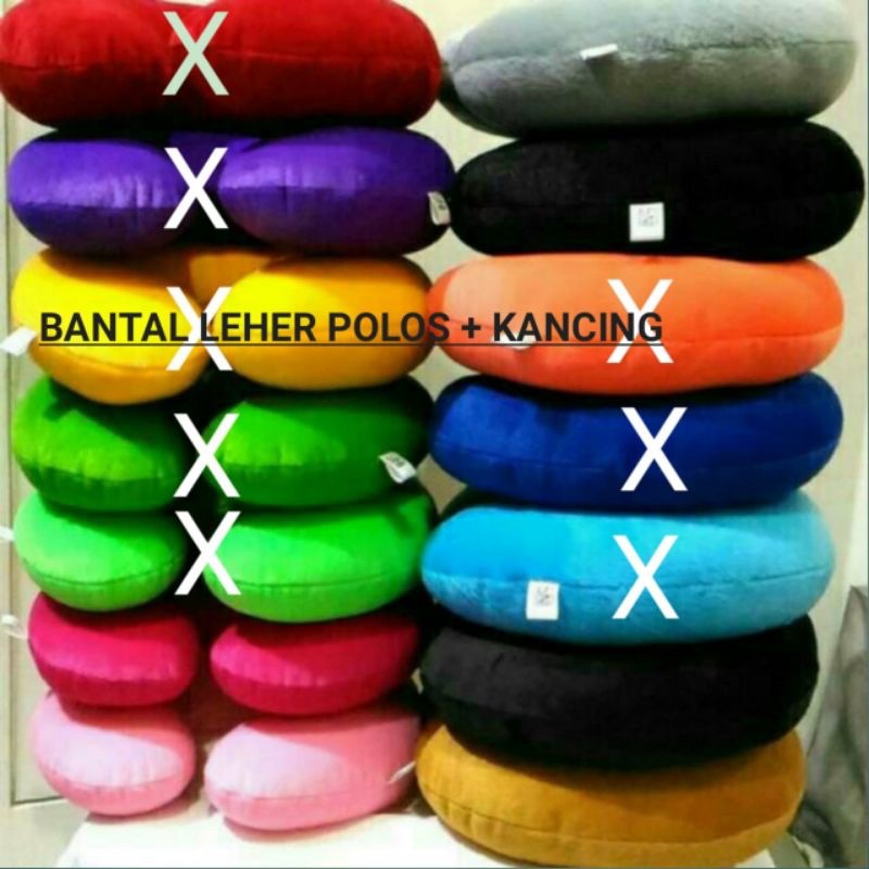 Bantal Leher Dewasa Polos Bantal Mobil Bantal Traveling Bahan Yelvo SNI