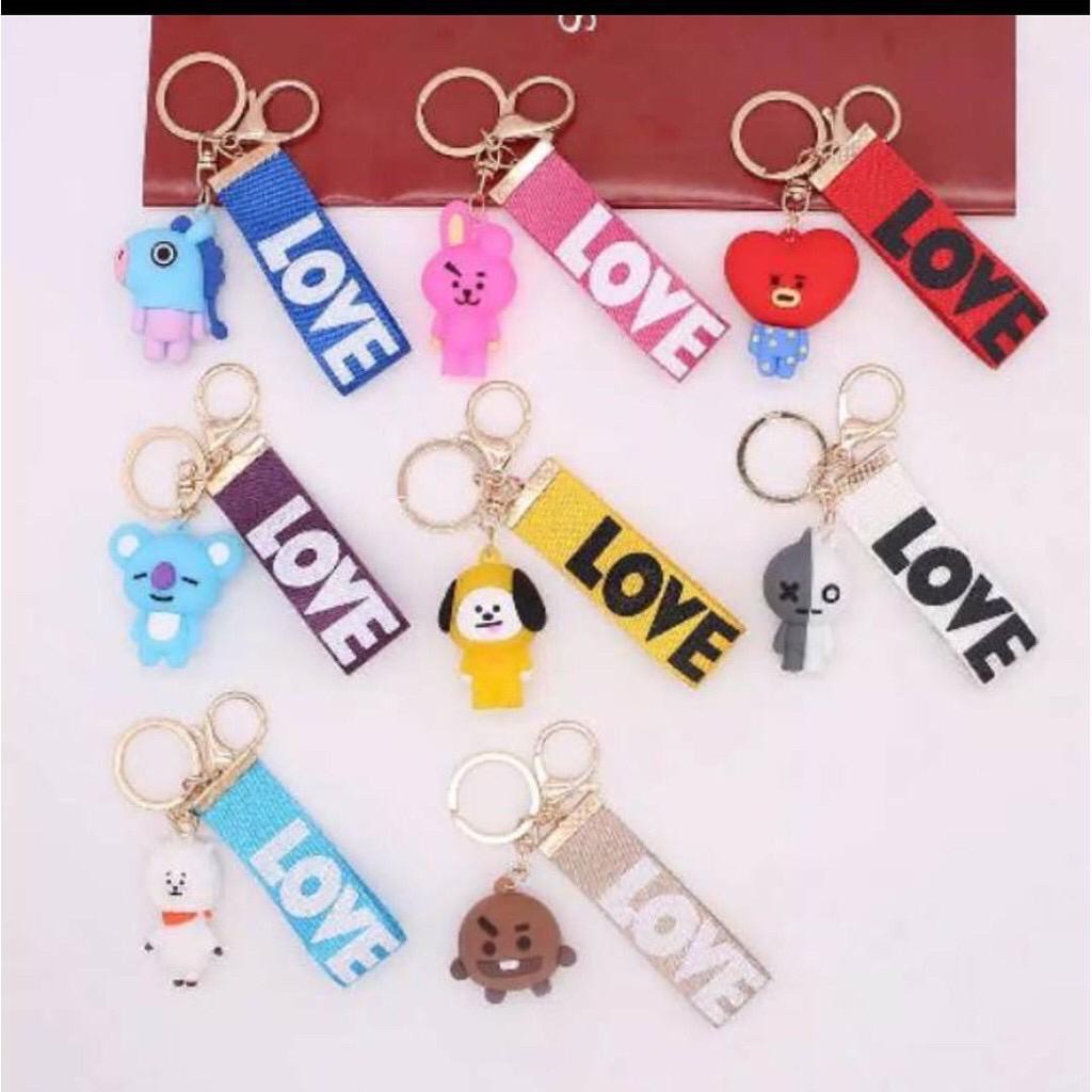 MurmerOfficial A032 Keychain LOVE Gantungan Kunci Korea Boneka BTS Kpop Lucu Aksesoris Tas