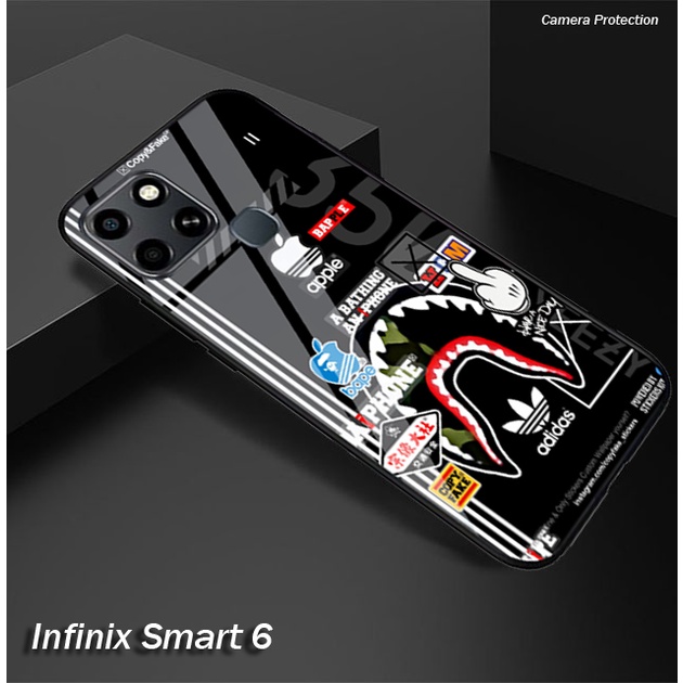(SC21) Softcase Glass Kaca Infinix Smart 6 - Kesing Hp - Softcase Glass Hp Infinix Smart 6 - Softcas