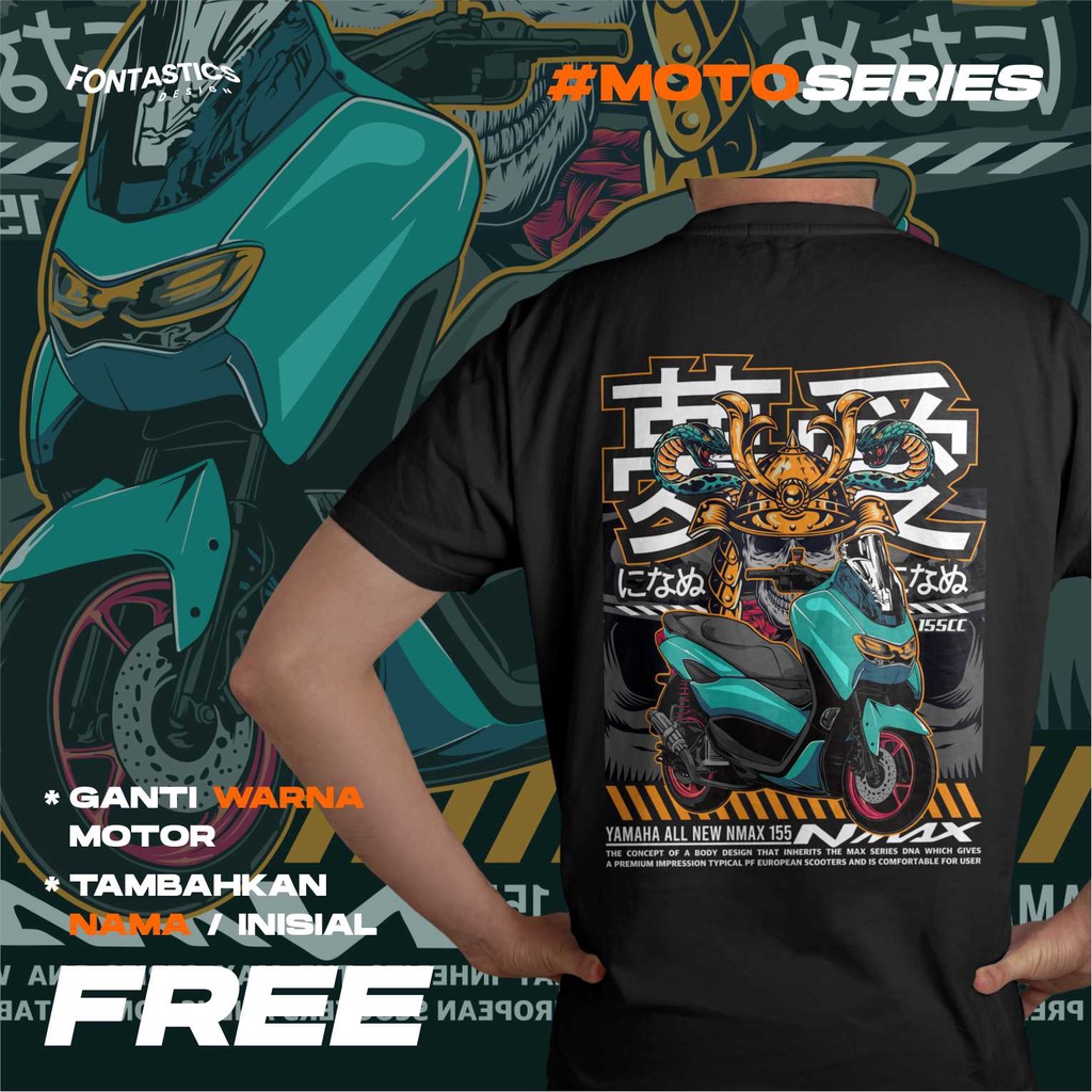 KAOS YAMAHA NMAX 155CC MODIFIKASI MOTOR ABS YAMAHA XMAX BISA CUSTOM NAMA KAOS KOMUNITAS SUNMORI NIGH
