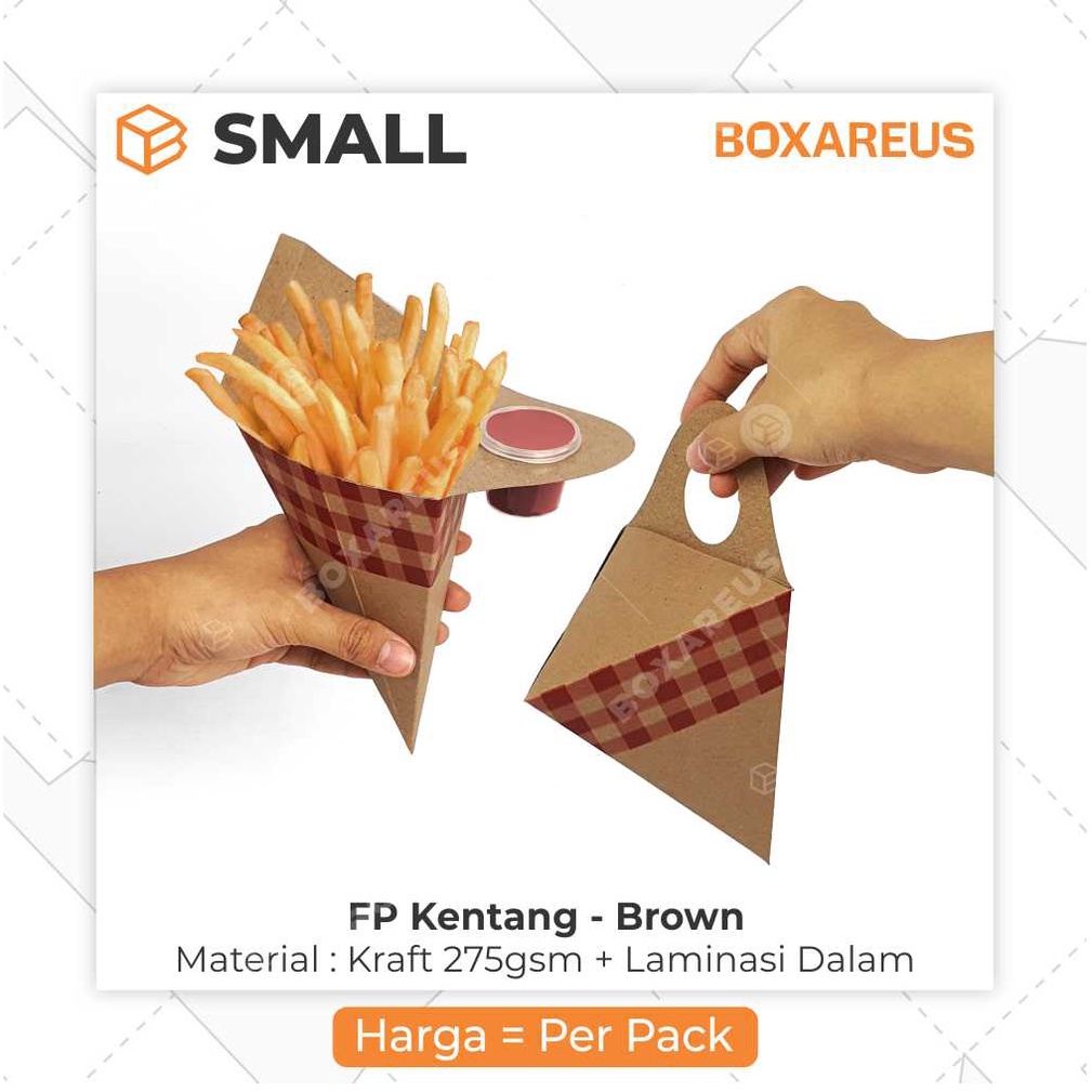 Box Kentang Goreng Dus Churros Ayam French Fries Fp Kentang Brown