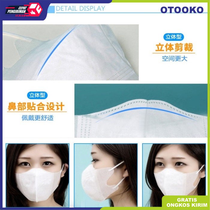 Masker Duckbill 3D kn95 3ply 3 Ply Duck Bill earloop Tali isi 50 Pcs