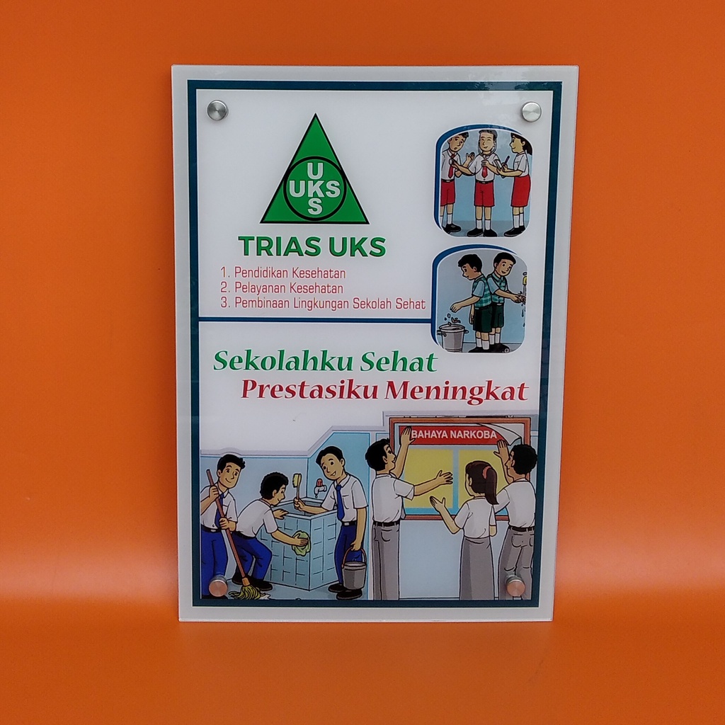 

Poster Akrilik - Trias UKS (Usaha Kesehatan Sekolah) Versi 01 | Poster Kesehatan Warga Sekolah.