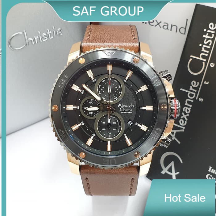 JAM TANGAN PRIA ALEXANDRE CHRISTIE AC 6509 / AC6509 LEATHER ORIGINAL by plp