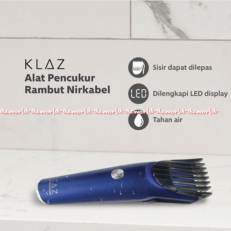 Klaz Shaver Blue Alat Pencukur Rambut Pria Laki Laki Bisa Dicharge Portable Cukur Rambut Hair Klas