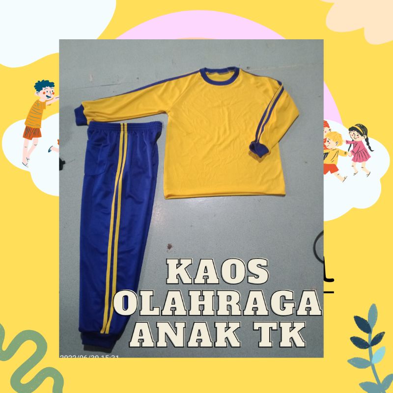 kaos olahraga sekolah anak TK kaos olahraga paud baju olahraga sekolah anak -anak