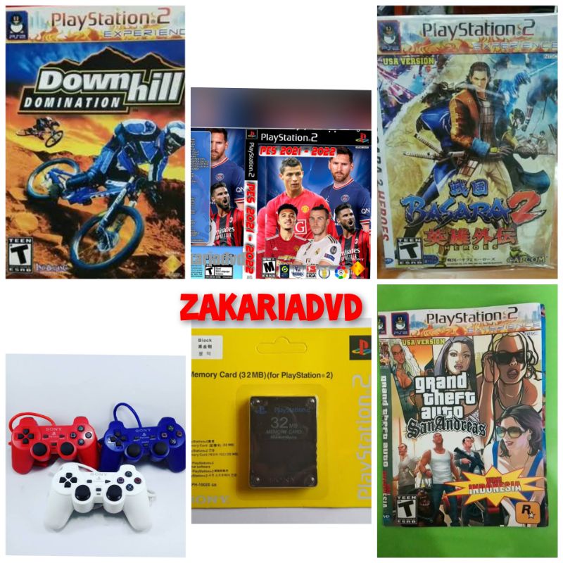 Ps 2 Paket Hemat : 4 kaset bebas + MC 32 + Stick Warna 2Pcs