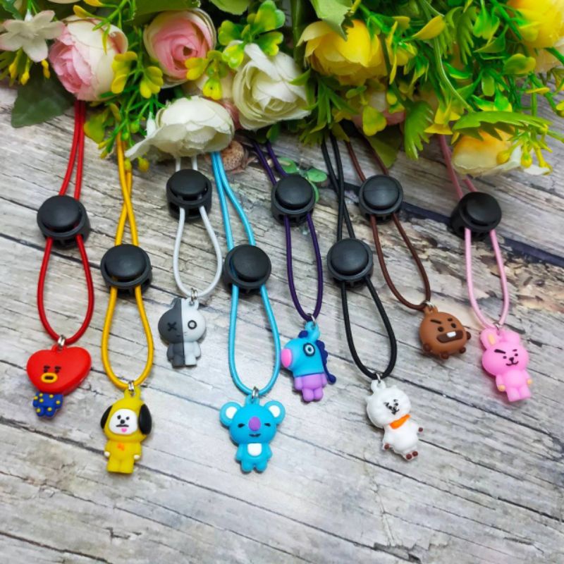 Strap Mask Karakter BTS 21 Strap Gantung BT 21 Series Headloop Kalung Masker Strap Masker Cewek Cowo