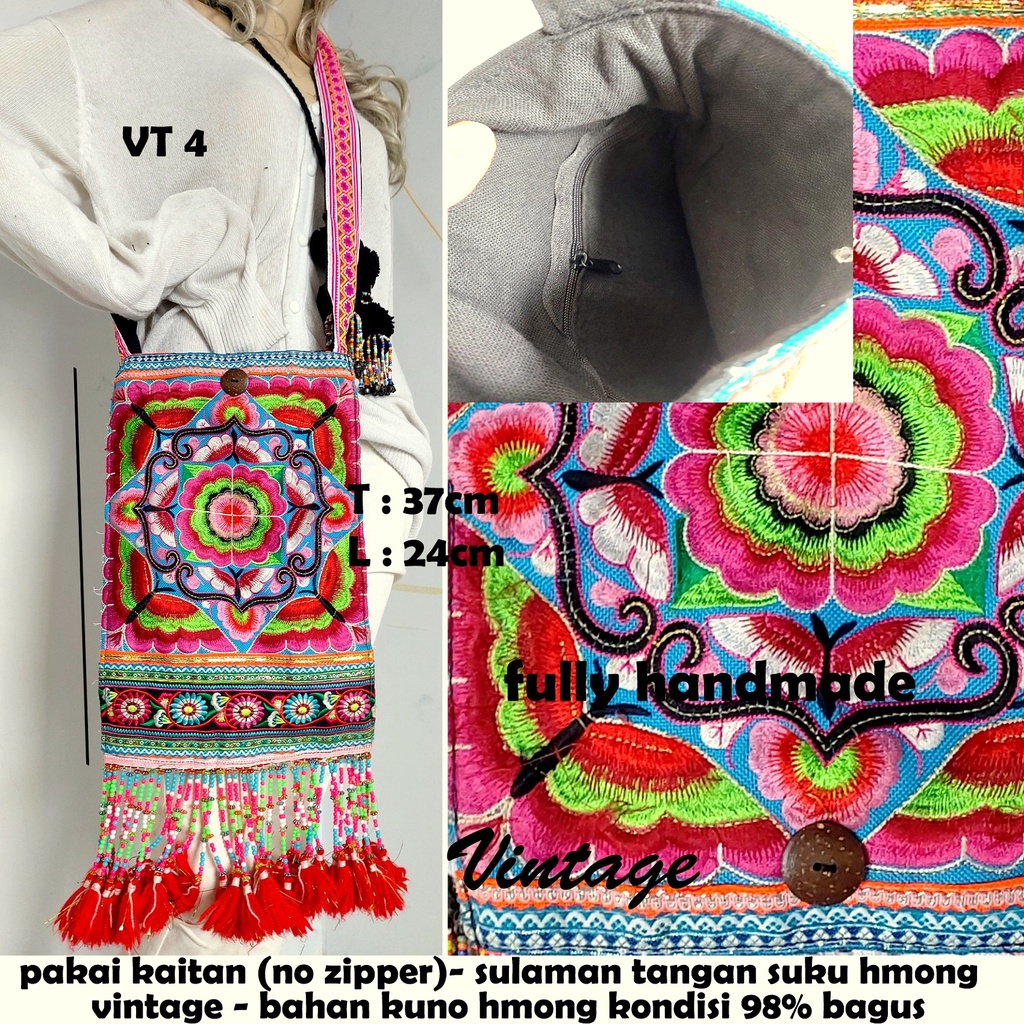 tas boho/tas banjara/tas india/tas suku hmong/tas thailand/tas vintage/tas bordiran vintage