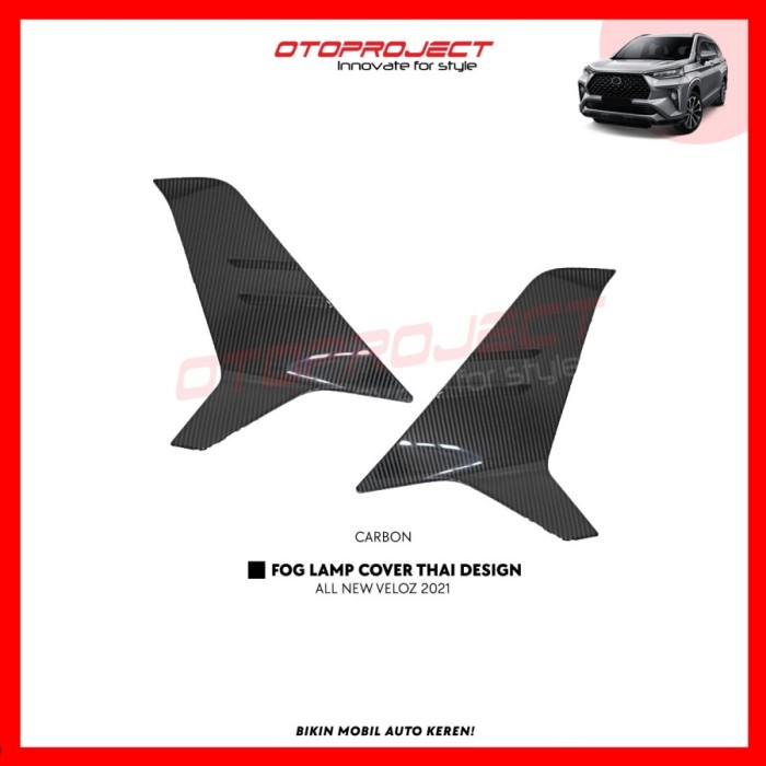 Cover Fog Lamp Mobil All New Veloz 2021 2022 Thai Design Carbon