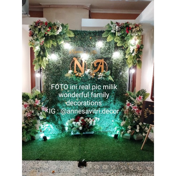 sewa dekorasi backdrop grass wall 2 meter