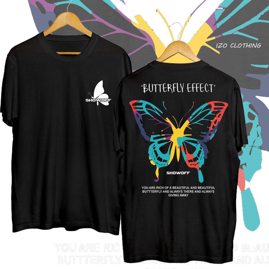 Kaos Butterfly Distro Kaos Kupu-Kupu T-Shirt Premium Butterfly