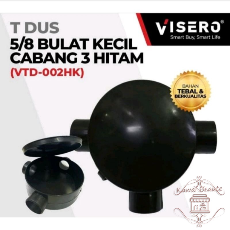 T Dus Bulat Kecil Hitam 5/8 VTD-002HK Cabang 3