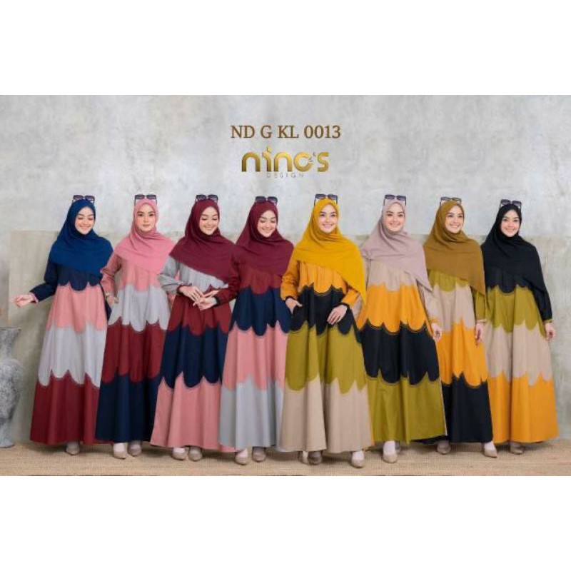 Ready gamis DRESS ND-G-KL-0013 ORI NINOS DESIGN