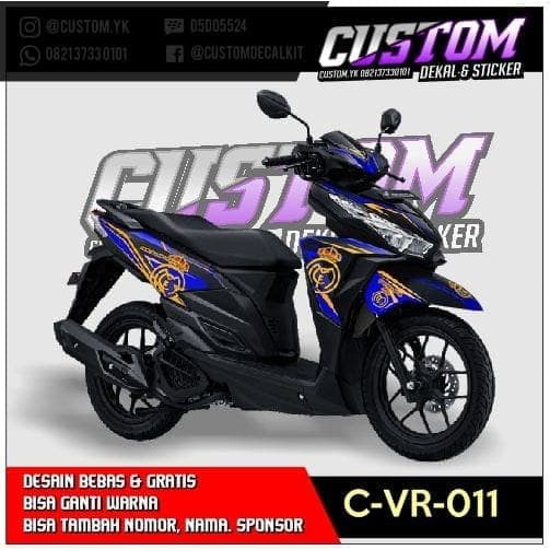 Dekal Stiker Motor Vario 150 125 Esp New Decal Sticker Biru