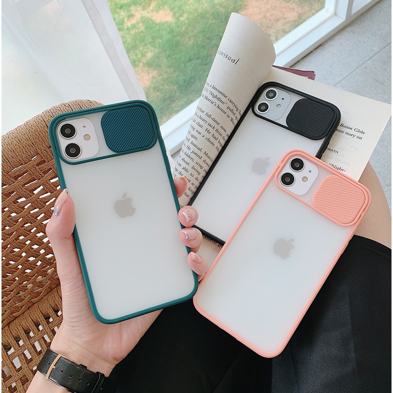 【Ready Stock】iPhone case iPhone 12 Slide Camera Lens Protection Phone Case for IPhone 11 Pro Max X XS Max XR 6 6S 7 8 SE 2020 Plus X Matte Transparent Hard Back Cover