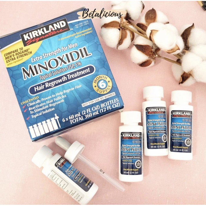 Minoxidil Kirkland Biotin Asli 100% Penumbuh Bulu Rambut Jenggot Jambang Kumis Brewok Alis original