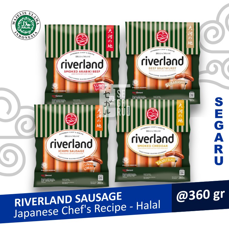 Riverland Sausage Ichimi / Smoked Arabiki Beef / Smoked Cheddar | Sosis Sapi Jepang Halal