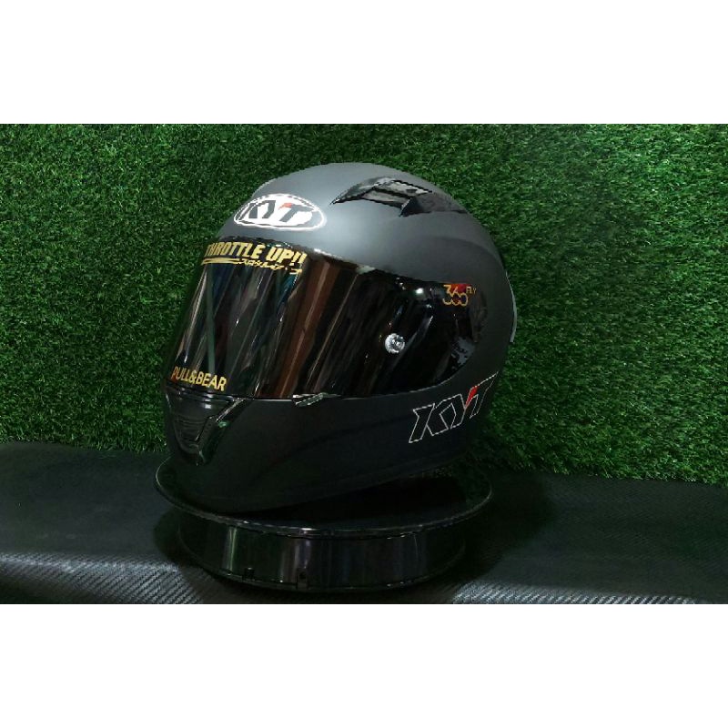 KYT R10 BLACK METALIK PAKET GANTENG