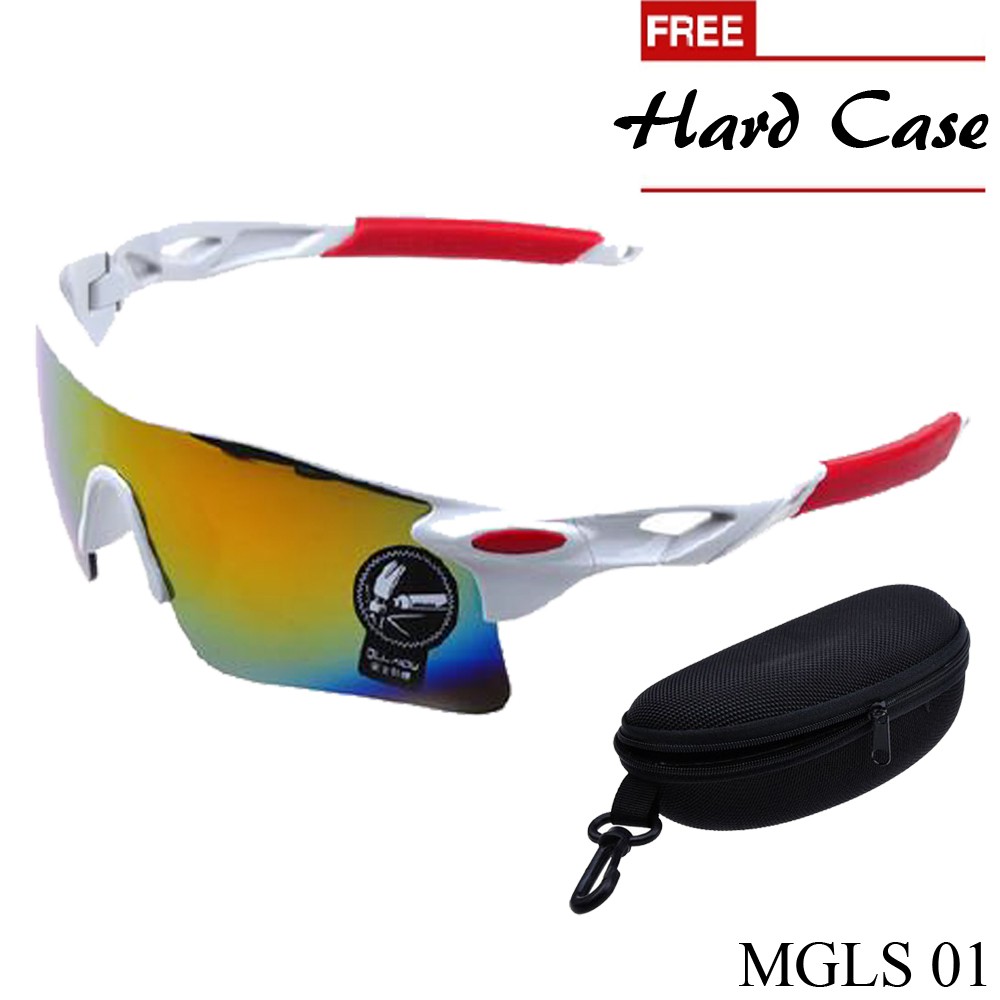 Kacamata Keren Polycarbonate Silver Merah – MGLS 01