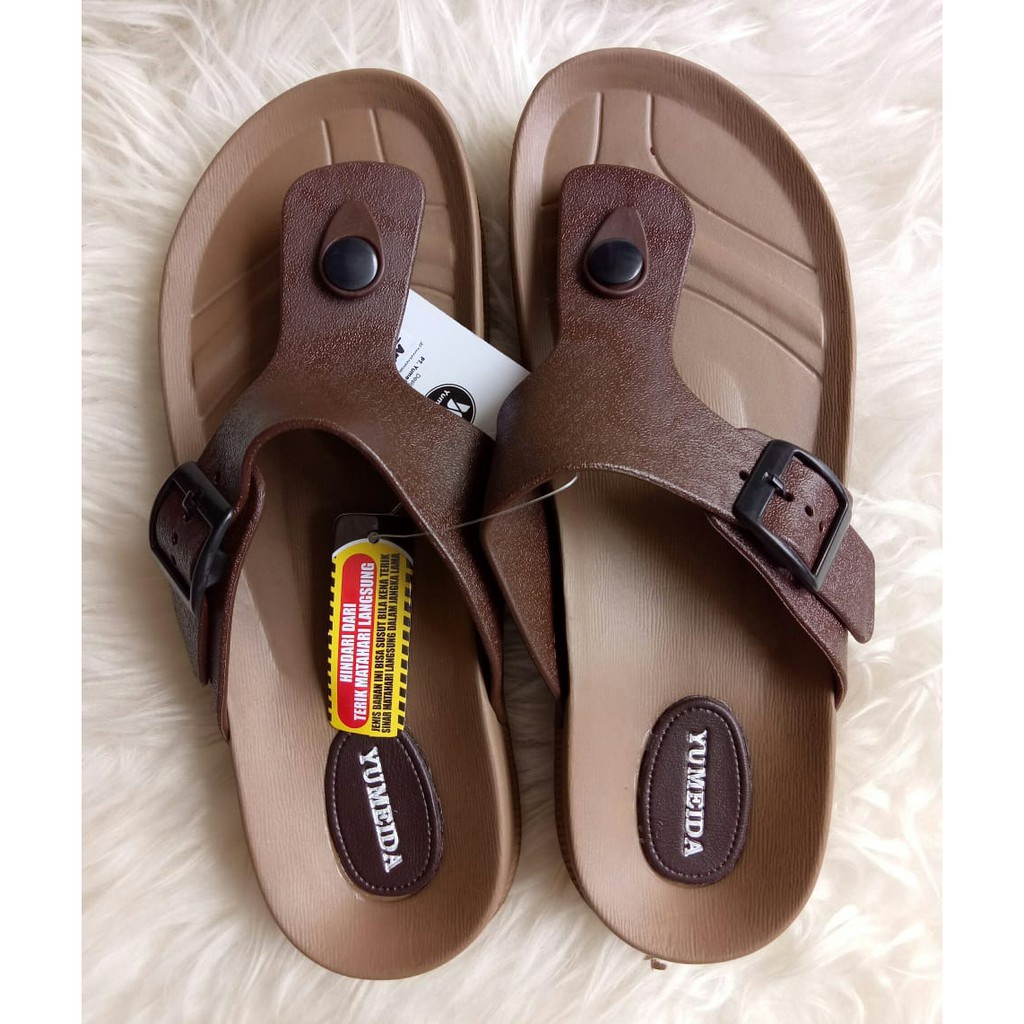 TERLARIS Sendal Jepit Pria Sandal YUMEIDA 6102 Sandal Karet Cowok Birken Gesper Murah