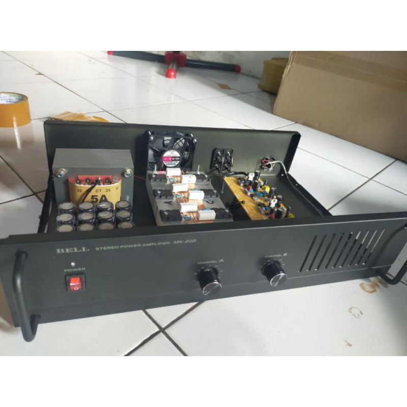 Power Amplifier rakitan 5 Amper ct 45 bell baru ..streo ..cek vdio di foto pakai haedset ya