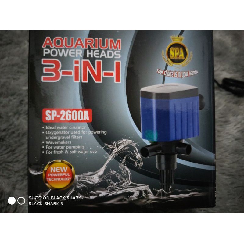 Pompa Celup 3in1 Aquarium Aquascape Kolam SPA SP 2600 A