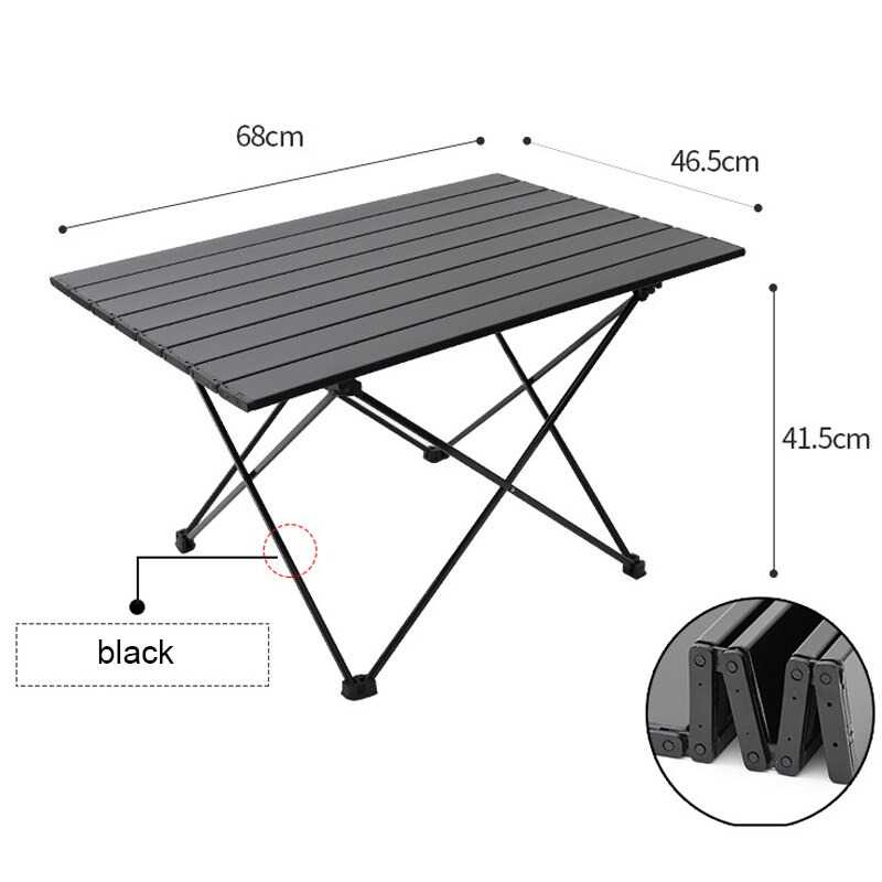 TD - RUM TaffSPORT Meja Lipat Piknik Foldable Aluminium 68x46.5x41.5cm - 8825