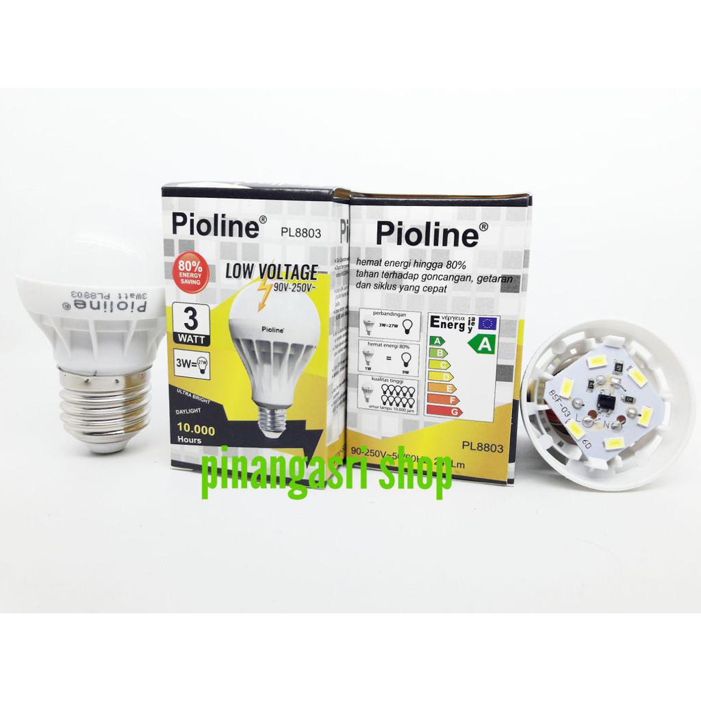 Lampu LED Murah Pioline  3 watt 3w 3watt /  led omi 3w 3 watt 3watt 3 w berkualitas