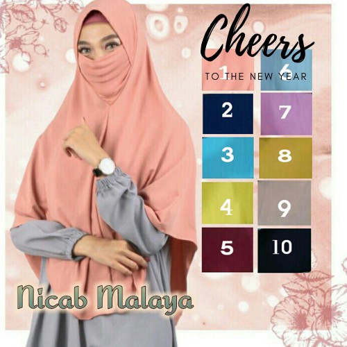 Jilbab Kerudung Khimar Bergo Jersey Jumbo Niqob MALAYA