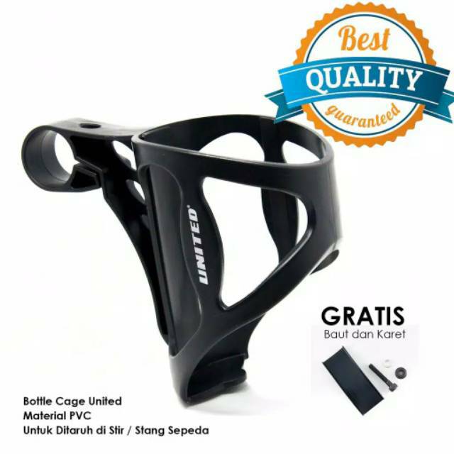 United Holder cage Tempat Botol Minum Di Stang / Handle Bar Merk United Holder plastik