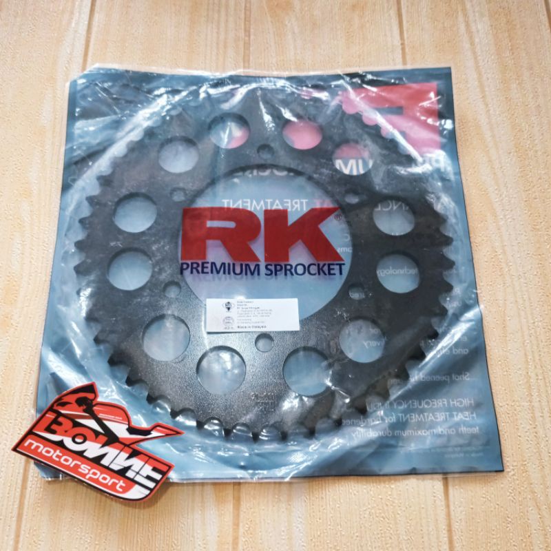 Gear Belakang RK Premium Sprocket 520-45 / 520-46 NINJA 250 R25 BLACK-1